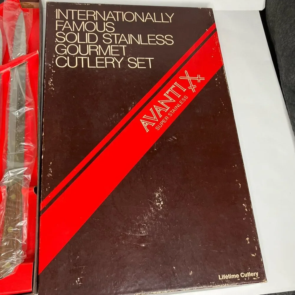 Vintage Avanti X Life Time Super Stainless Steel Cutlery Set - 6 Piece - NIB